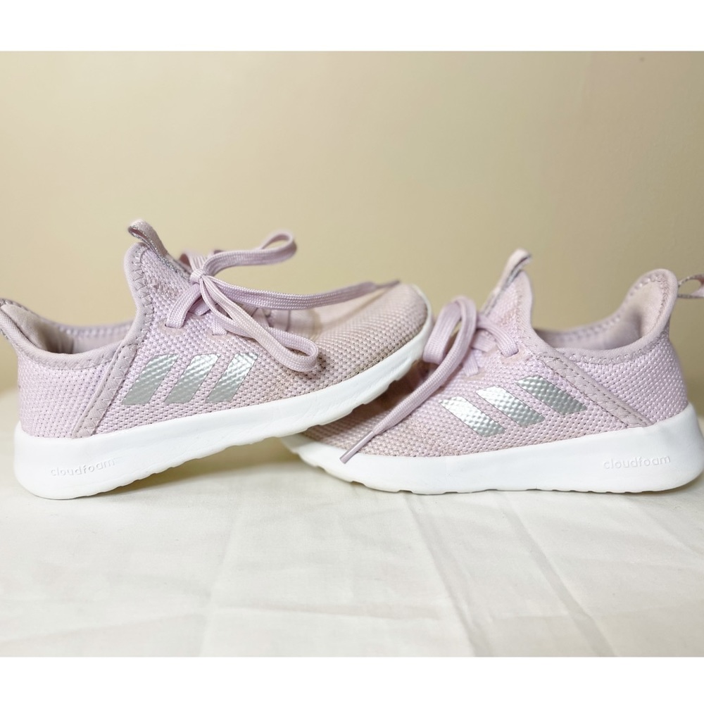 Lilac Adidas Cloudfoam Tennis Shoes Girls 13